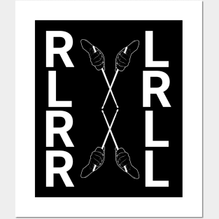 Paradiddle: RLRR LRLL Drum Rudiment Enthusiast Posters and Art